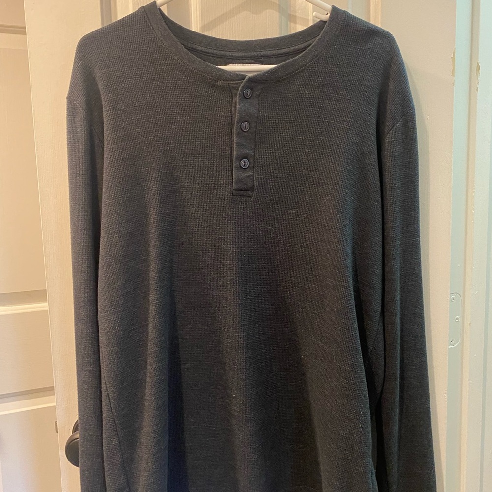 Men's Dark Gray Henley Shirt